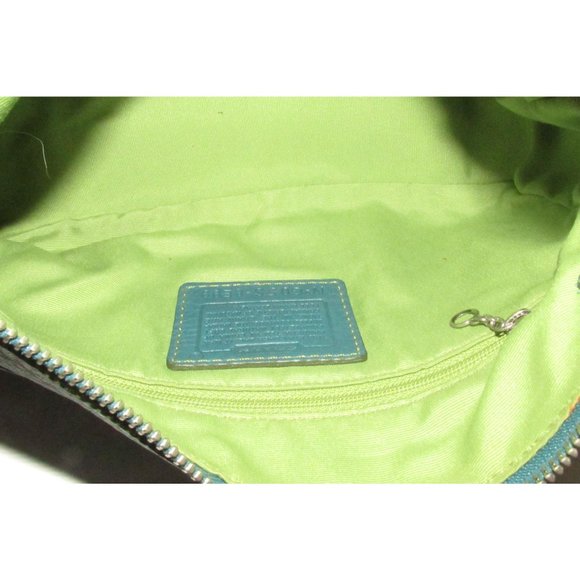 Coach 'Chelsea' Hobo Teal Buttery Soft Leather Chrome Accents - Picture 3 of 16